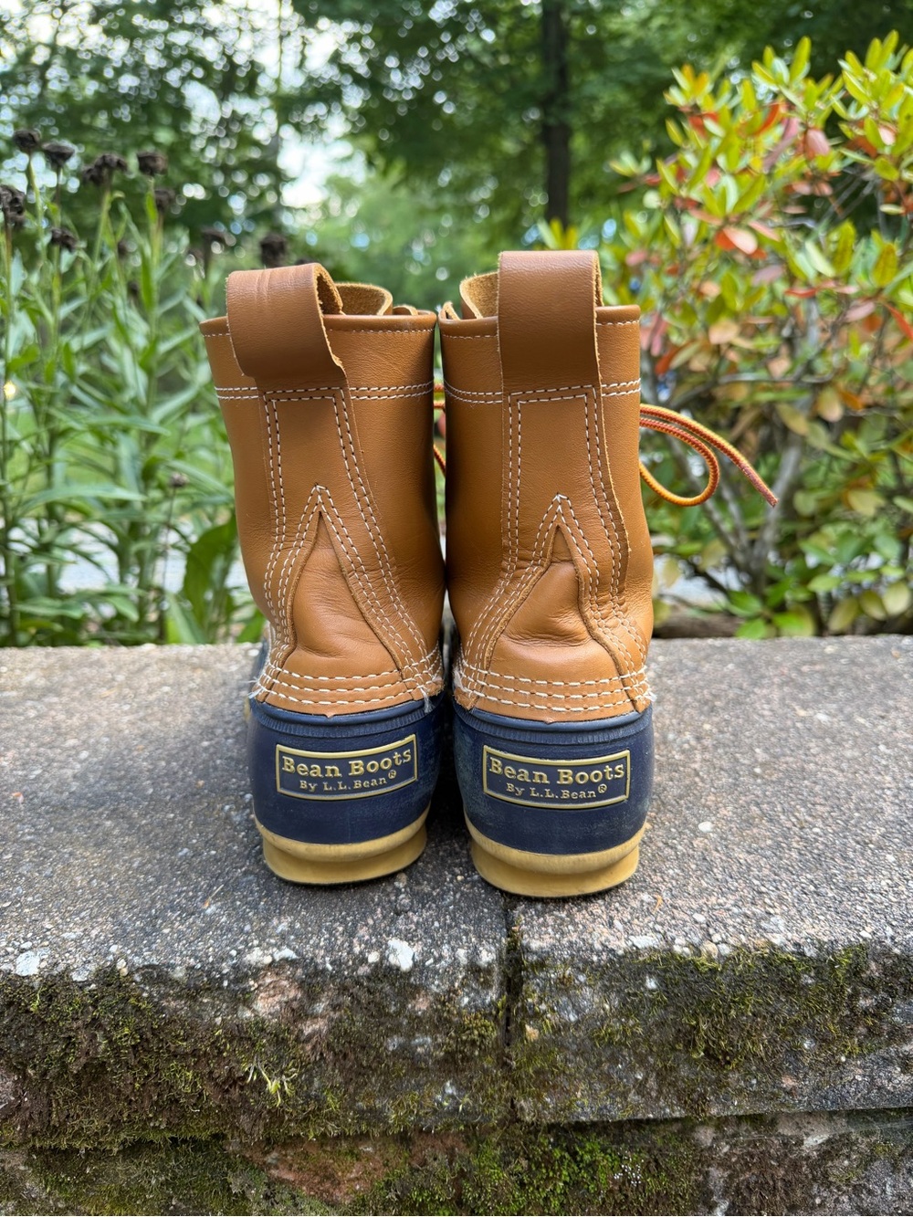 L.L Bean Women’s Two-Tone Duck Boots - Navy & Brown - Picture 2 of 3